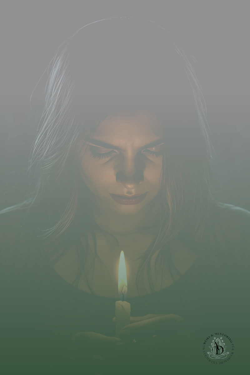 Frau mit Kerze - Achtsamkeit und innere Ruhe