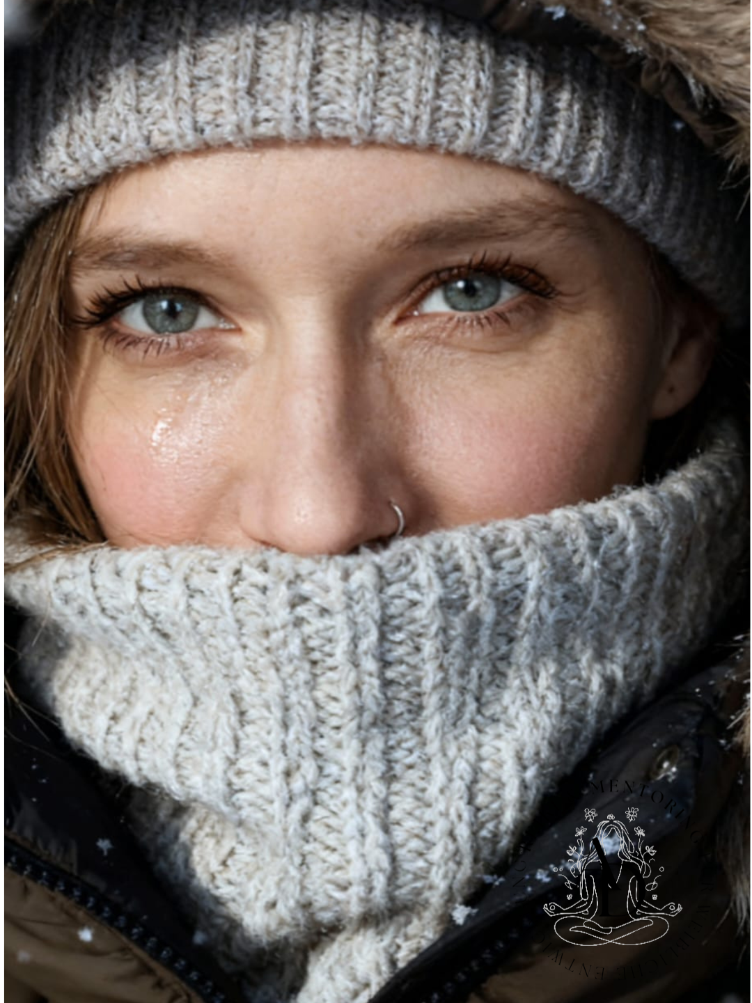 Frau mit Träne im Auge – echte Emotion