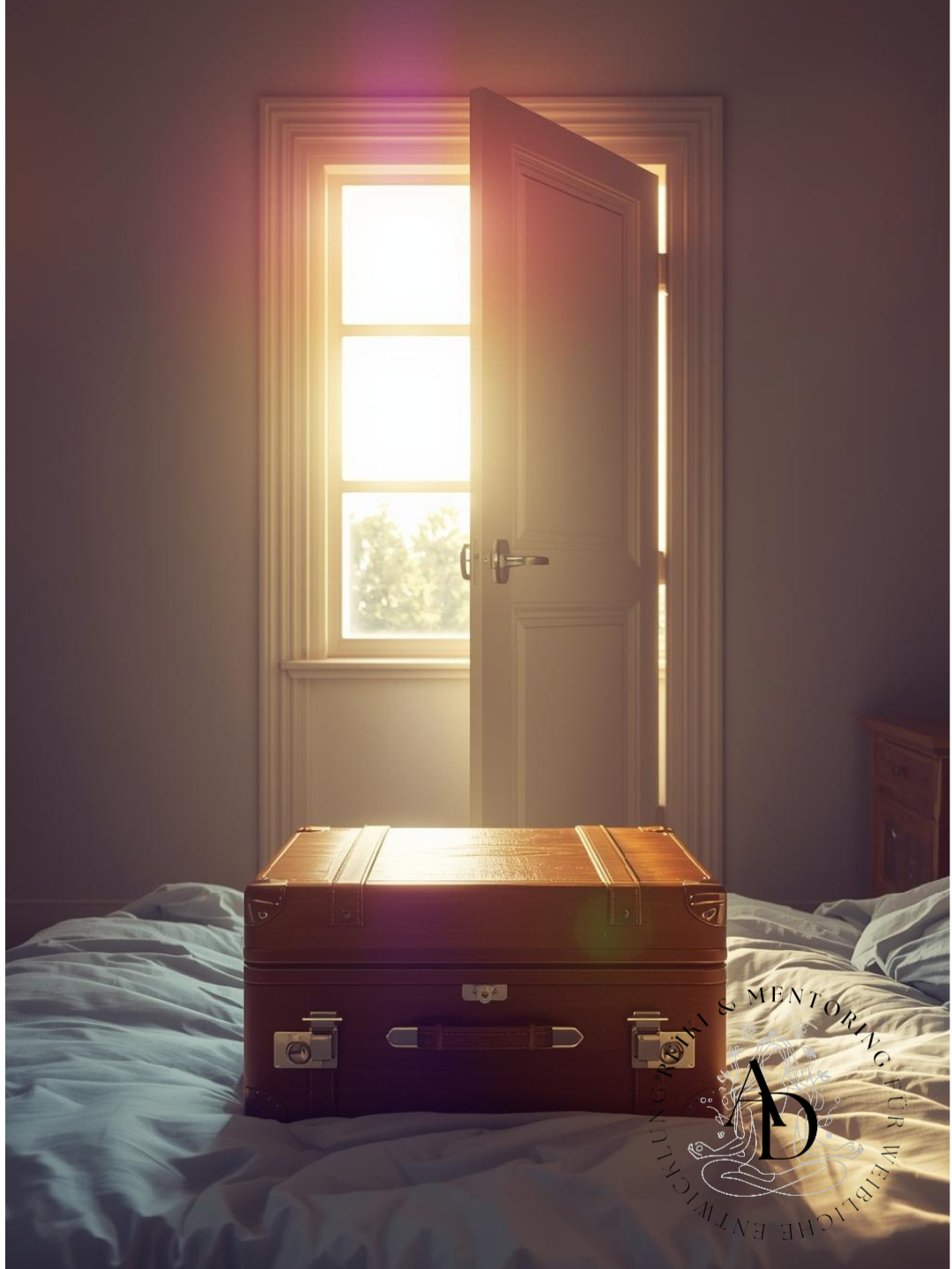 Gepackter Koffer auf Bett