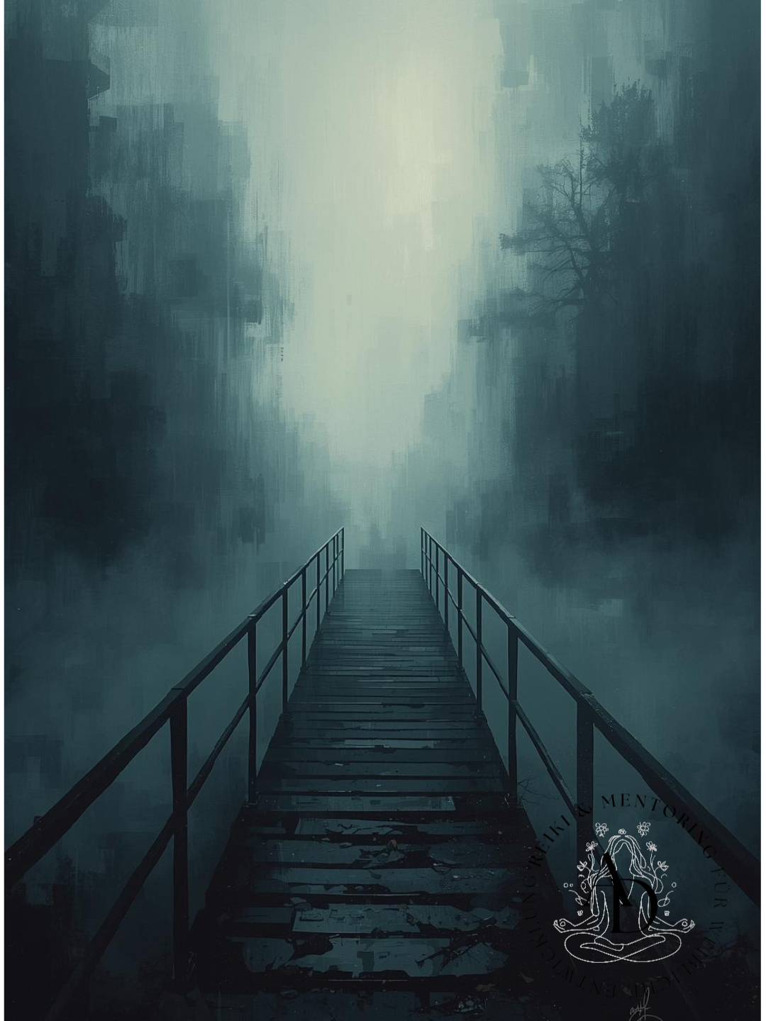 Brücke im Nebel – Symbol für Übergang